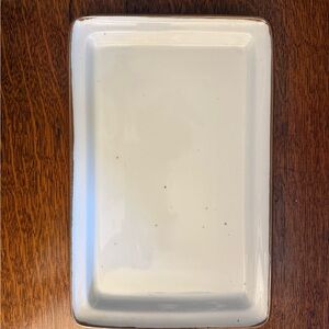 Ceramic Rectangular Serving Plate in “Earthstone Rust Brown” by Trend Pacific